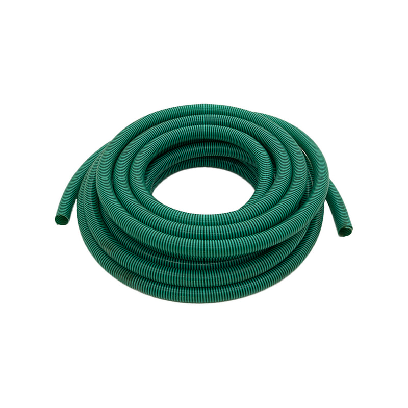 SS-FH-003-GRE Green PVC Flexible Waste  Hose 25M 