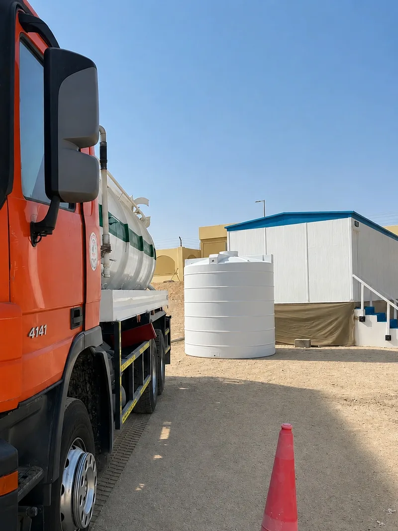 temporary-cabin-water-tank-flatbed-site-delivery.webP