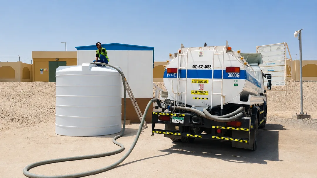 temporary-water-tank-service-truck-site-water-supply
