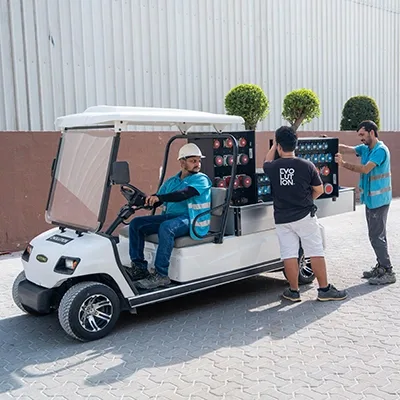 white-passenger-buggy-event-site-crew